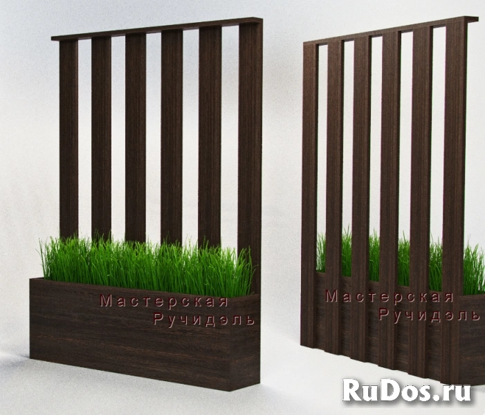 Мобильная перегородка с кашпо фотка