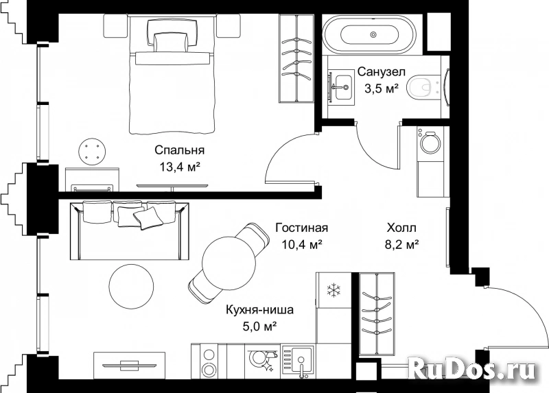 Продам 1 комнатную квартиру 40.5 м2 фотка