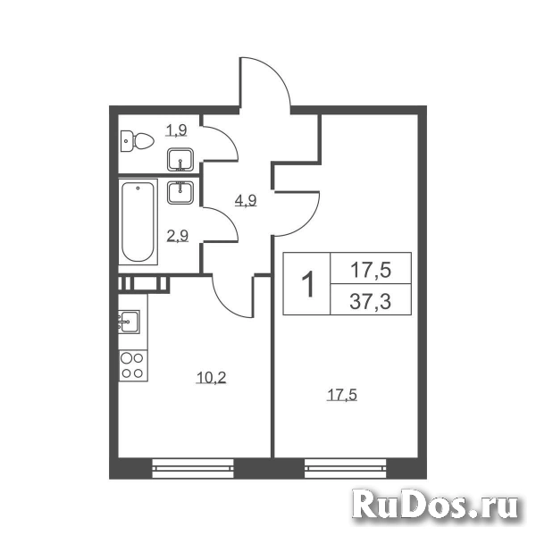 Продам 1 комнатную квартиру 37 м2 фотка