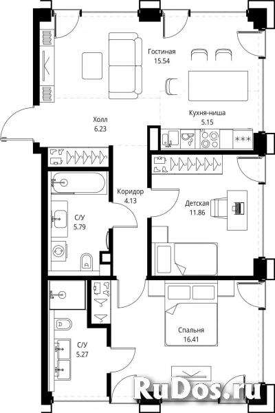 Продам 2 комнатную квартиру 70.38 м2 фотка