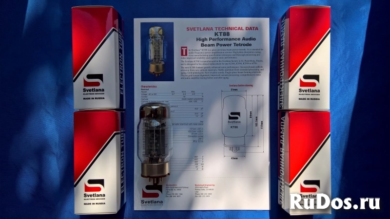 Радиолампы KT88 Electron Tubes KT88  — Stereomaydan Synelnykove изображение 9