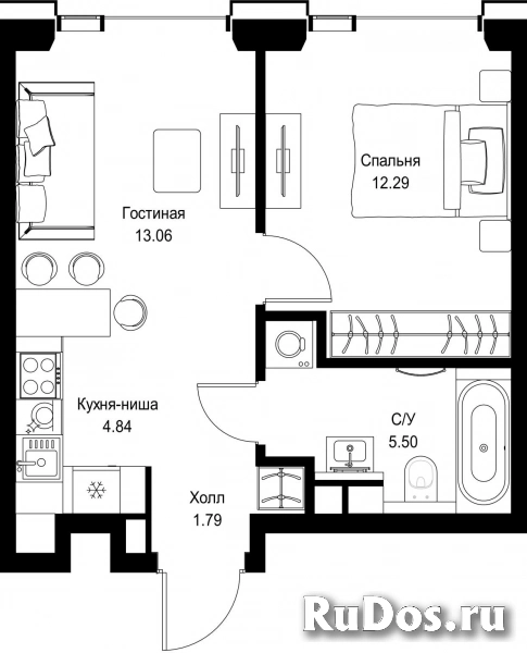 Продам 1 комнатную квартиру 37.48 м2 фотка