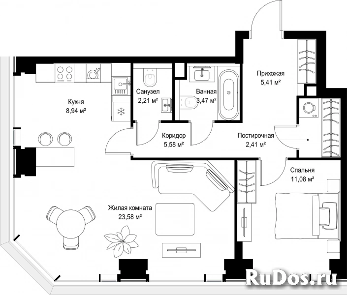 Продам 2 комнатную квартиру 62.68 м2 фотка