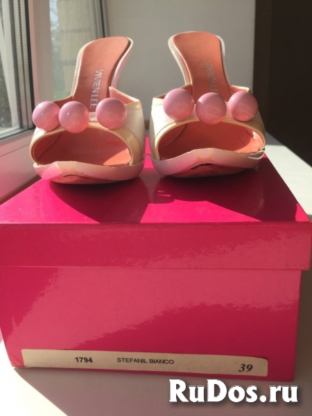Босоножки сабо vivien lee италия 39 размер белые платформа каблук изображение 8