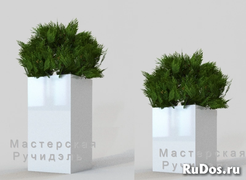 Кашпо-перегородка белый глянец фото