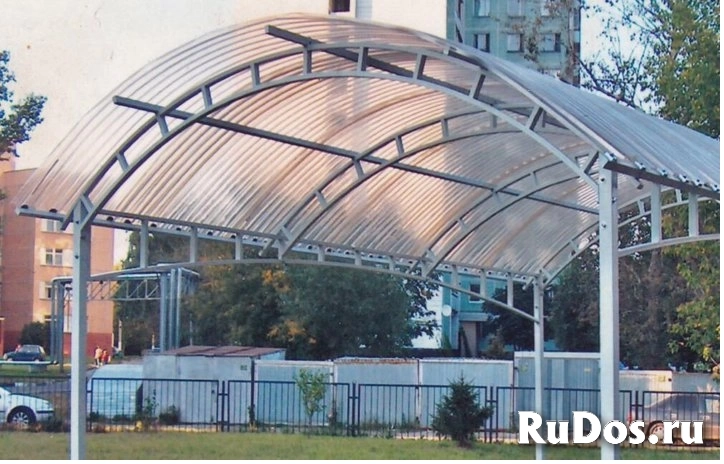 Профилированный монолитный поликарбонат (трапеция) фотка