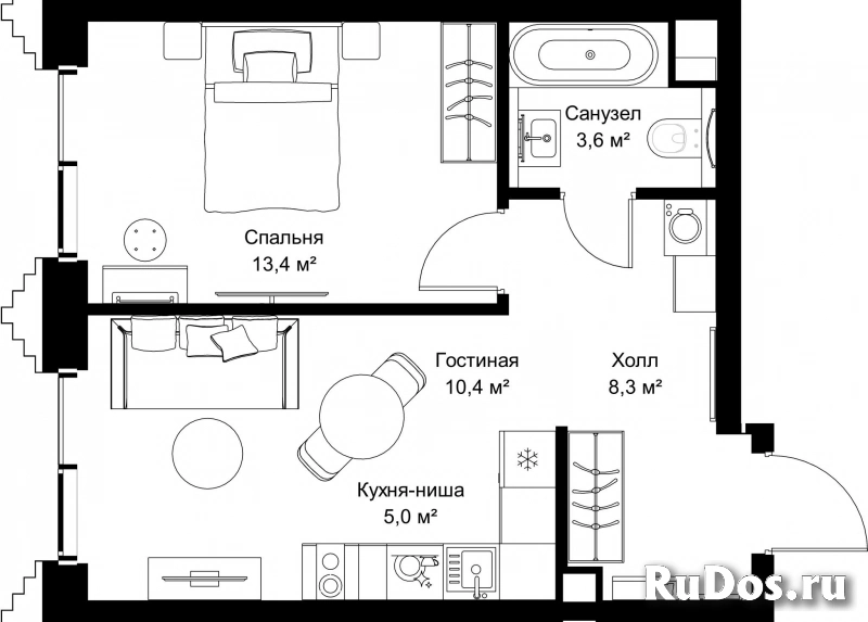 Продам 1 комнатную квартиру 40.7 м2 фотка