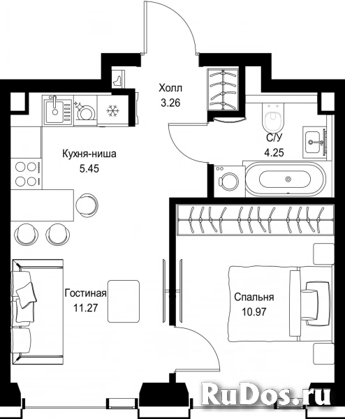 Продам 1 комнатную квартиру 35.2 м2 фотка