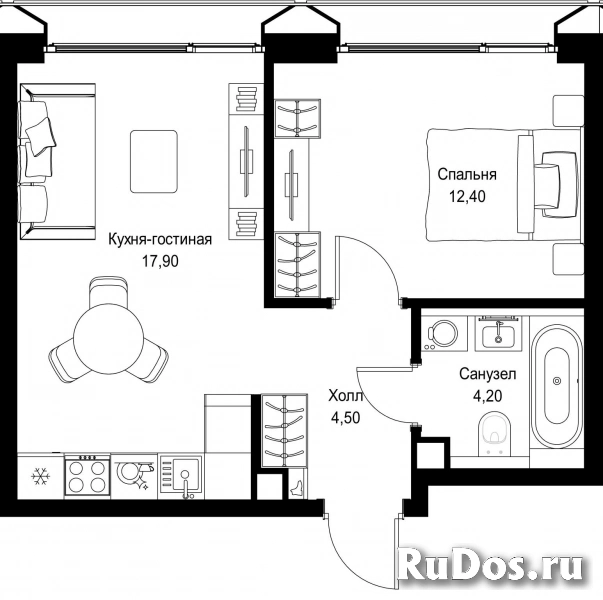 Продам 1 комнатную квартиру 39 м2 фотка