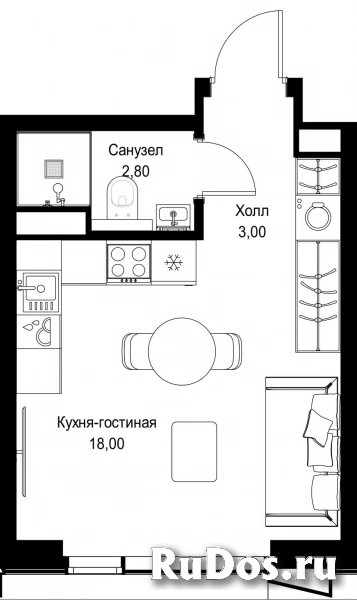 Продам 1 комнатную квартиру 23.8 м2 фотка