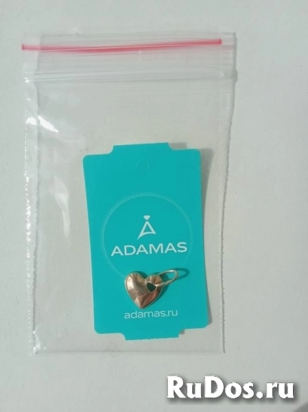 Кулон подвеска Адамас сердце позолота серебро новый серебряный фотка
