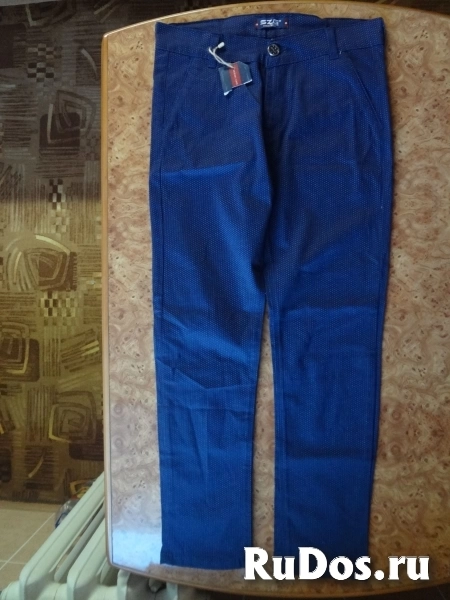 Брюки подростковые темно-синие 13-15 лет, Турция фото