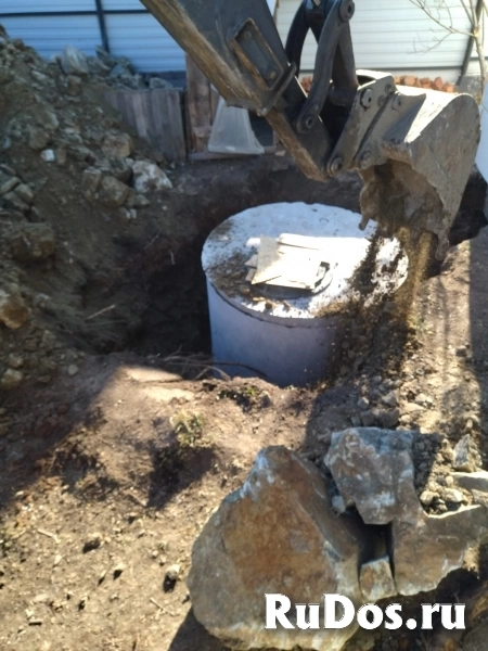 Септик, выгребная яма из бетонных колец под ключ фото