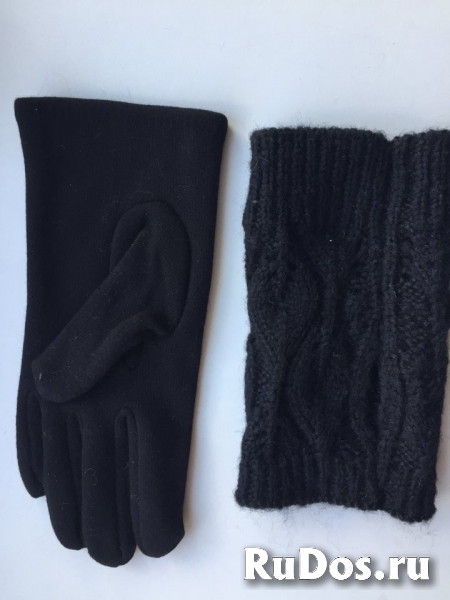 Перчатки новые 44 46 черные теплые верх съемный вязаные аксессуар изображение 3