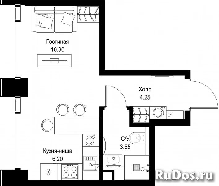 Продам 1 комнатную квартиру 24.9 м2 фотка