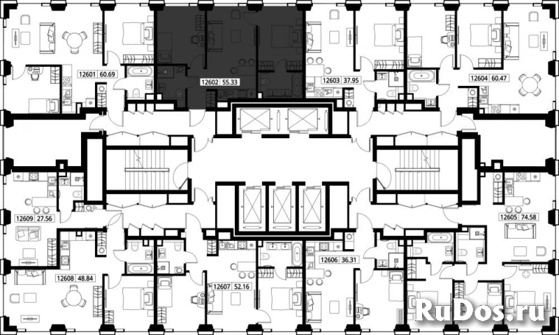 Продам 2 комнатную квартиру 55.33 м2 изображение 3