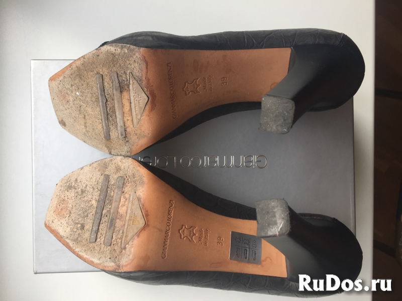 Туфли gianmarco lorenzi италия 39 размер кожа черные платформа 1с изображение 7
