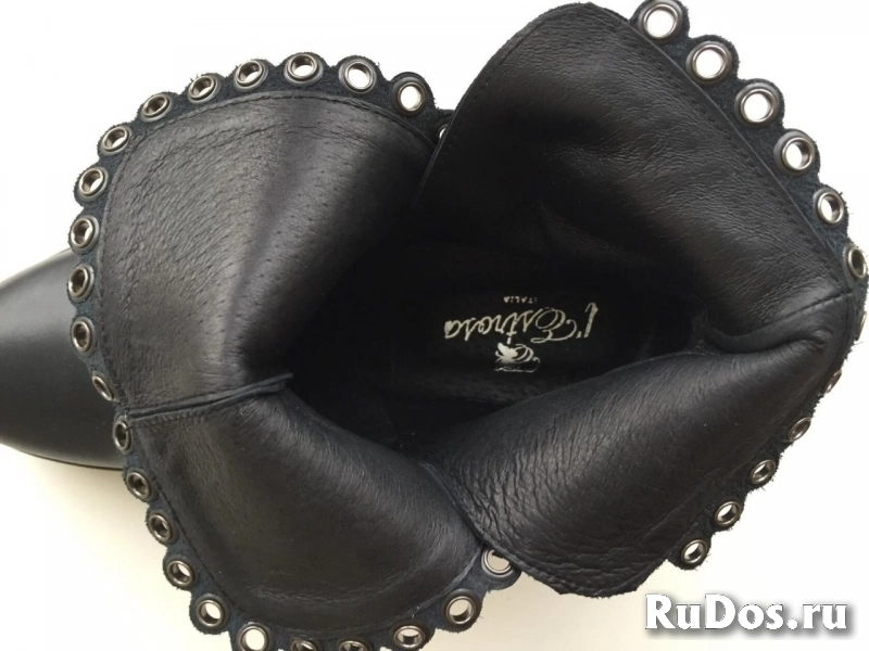 Ботинки новые Lestosa Италия 39 размер кожа черные платформа мода изображение 5