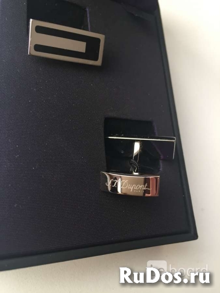 Запонки dupont франция мужские металл под платину белое золото се изображение 4