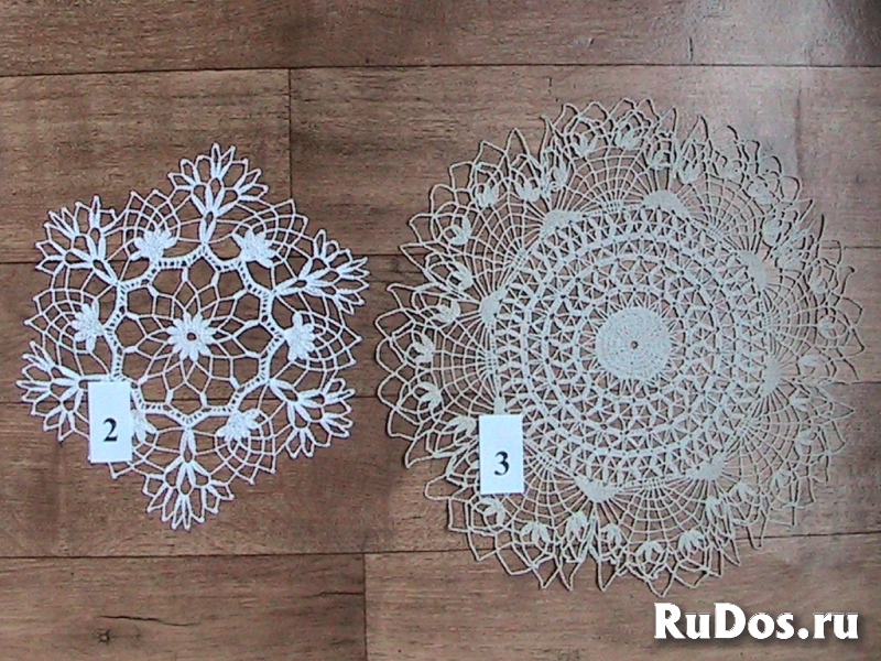 Cалфетки ажурные, связанные из ниток изображение 4
