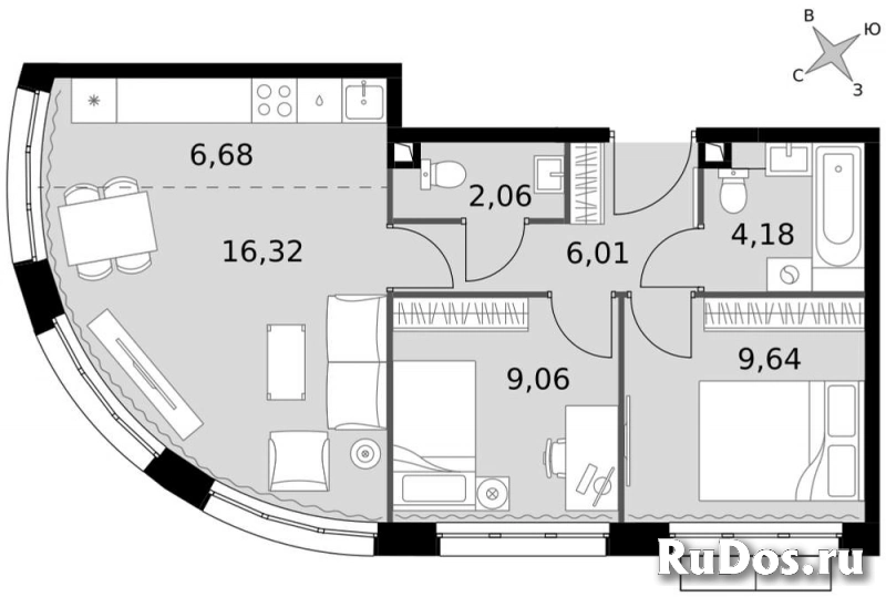 Продам 3 комнатную квартиру 54 м2 фотка
