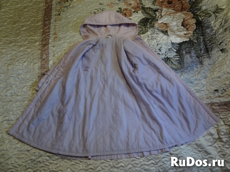 Пальто детское демисезонное на девочку 7-8 лет изображение 3