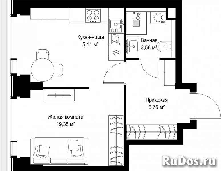 Продам 1 комнатную квартиру 34.77 м2 фотка