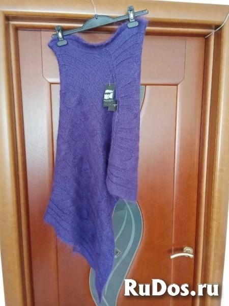 Пончо brandy melville италия 44 46 48 s m l мохер фиолетовое сире фото