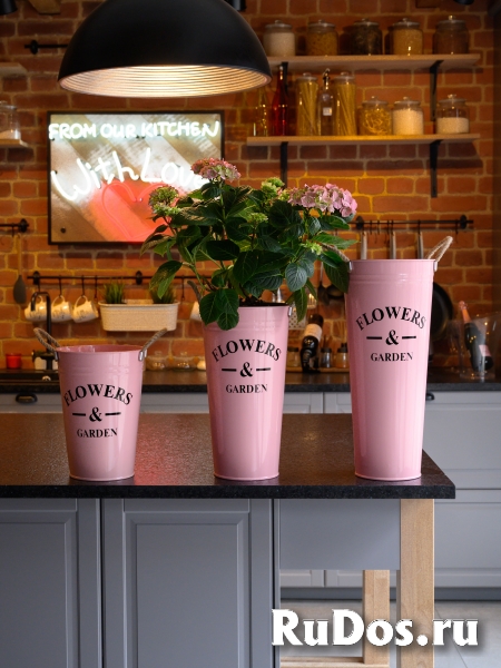 Цветные металлические вазоны для цветочных магазинов от производи изображение 9