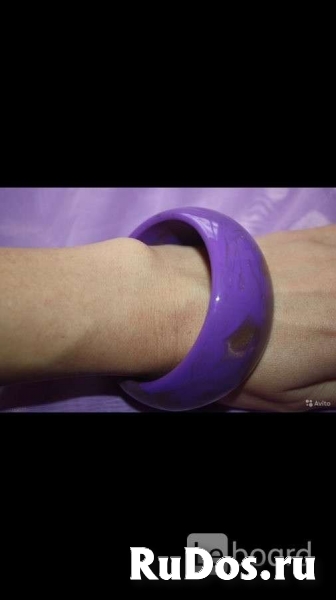 Браслет новый сиреневый фиолетовый золото женский пластик бижутер фотка