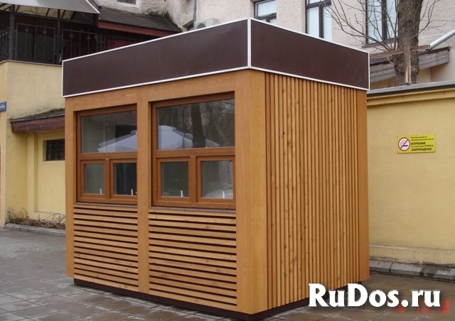 Киоск для торговли, Эко стиль, бруски лиственницы изображение 4