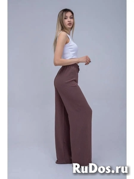 НА ВАЙЛДБЕРРИЗ Брюки палаццо широкие на резинке изображение 6