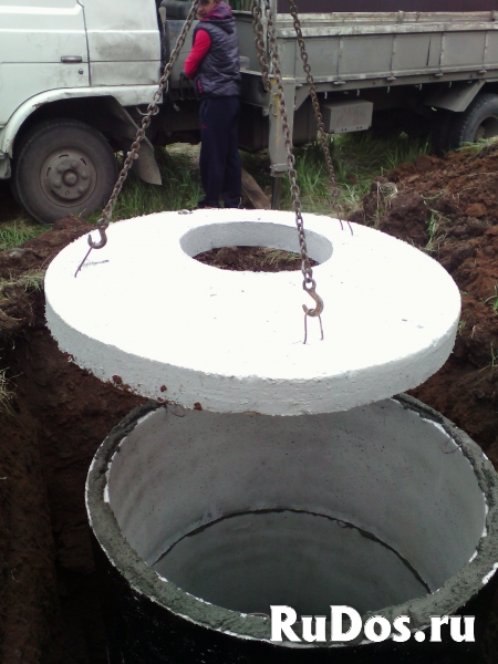 Септик, выгребная яма из бетонных колец под ключ изображение 5