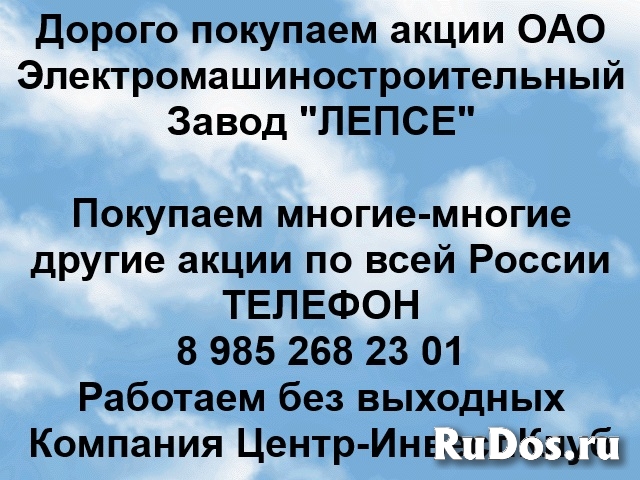 Покупка акций ОАО ЛЕПСЕ фото