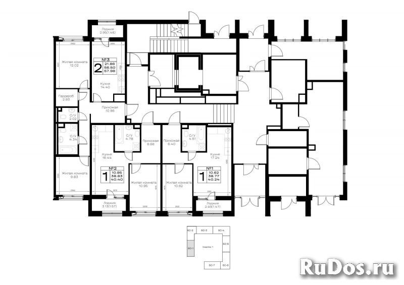 Продам 2 комнатную квартиру 57.98 м2 изображение 9