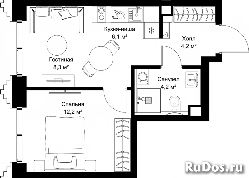 Продам 1 комнатную квартиру 35 м2 фотка