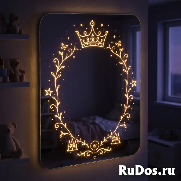 Зеркало с подсветкой «Принцесса» 60×80, корона изображение 3