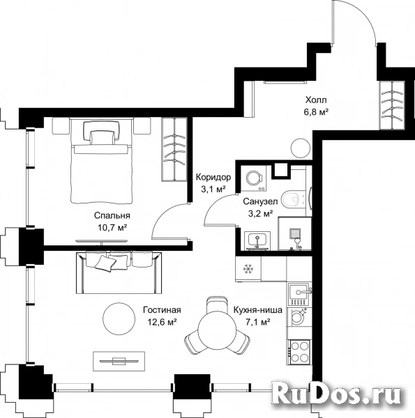 Продам 1 комнатную квартиру 43.5 м2 фотка