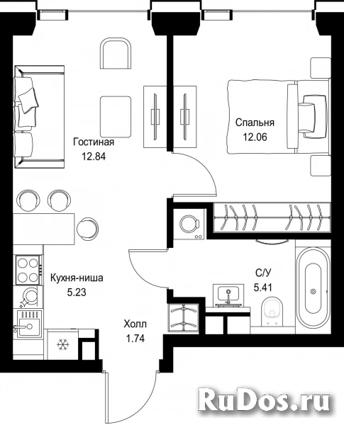 Продам 1 комнатную квартиру 37.28 м2 фотка