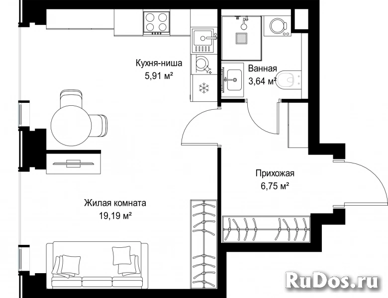 Продам 1 комнатную квартиру 35.49 м2 фотка