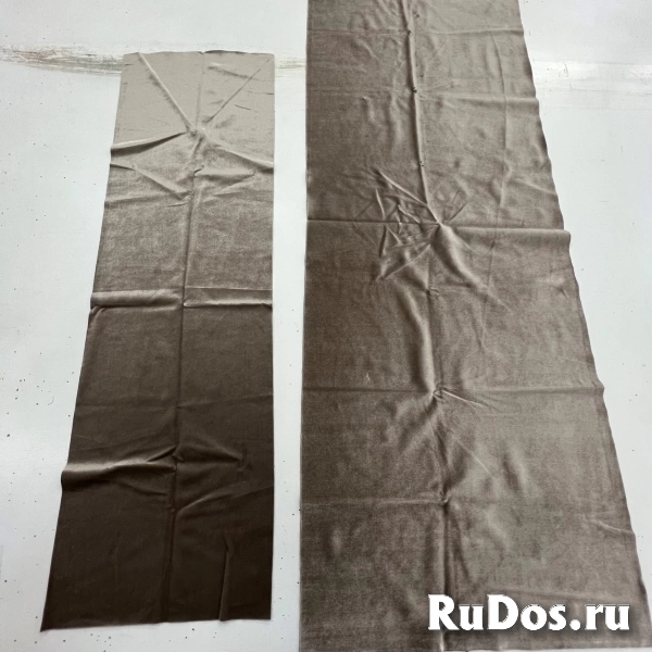 Отрез ткани велюр бежево-коричневый Ameli 27 фотка