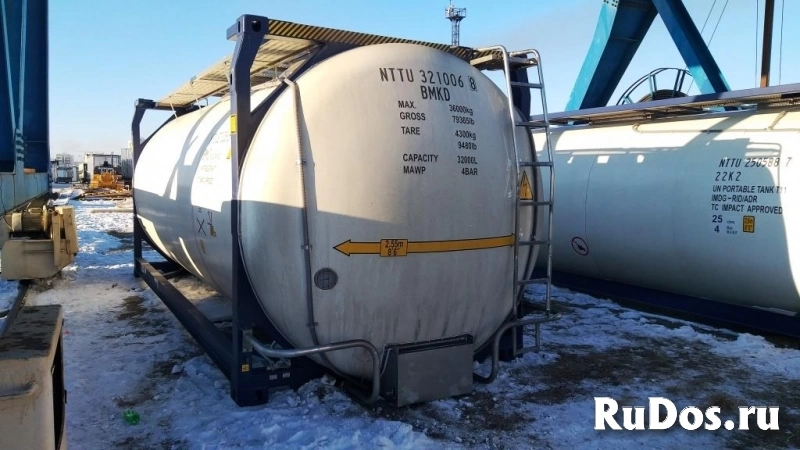 Танк-контейнер модель Т11 SWAP объём 31м3 для наливных грузов, с утеплителем и пароподогревом. изображение 9