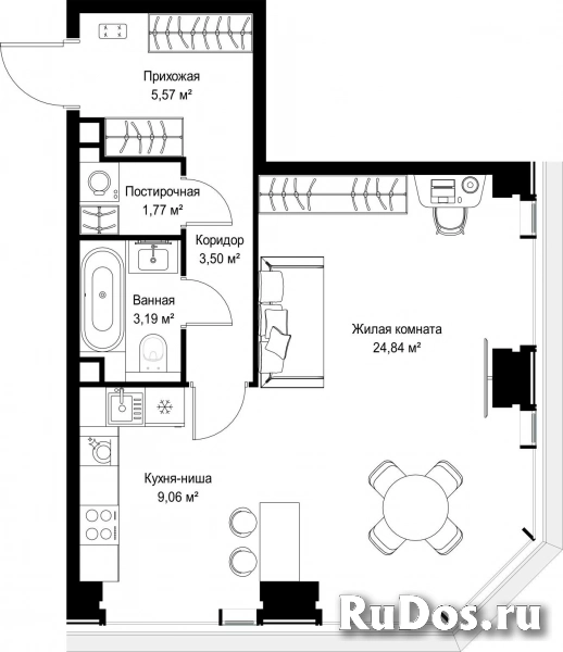 Продам 1 комнатную квартиру 47.93 м2 фотка
