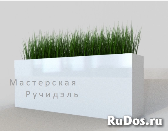 Кашпо-перегородка белый глянец изображение 4