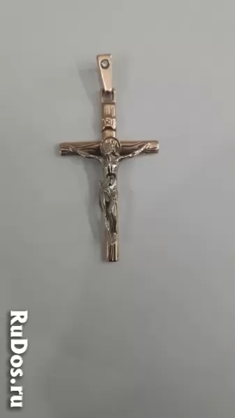 Золотая цепь в комплекте с крестом изображение 6