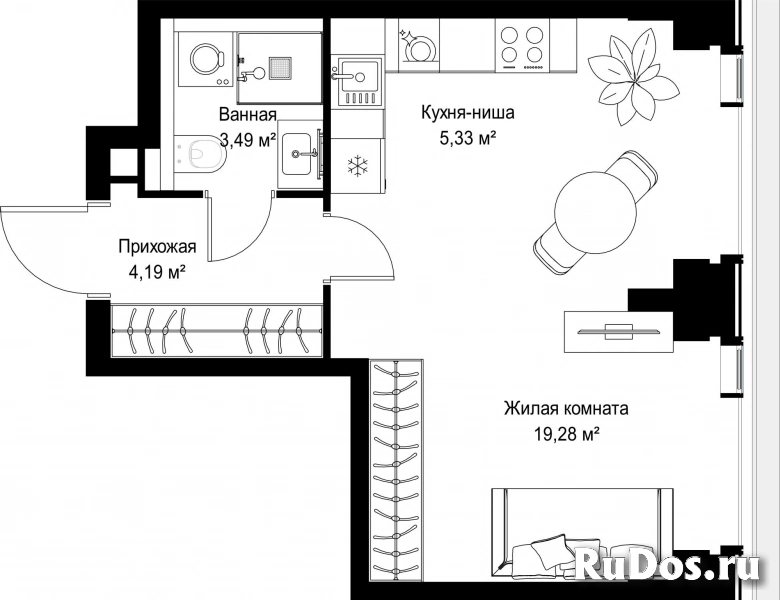 Продам 1 комнатную квартиру 32.29 м2 фотка