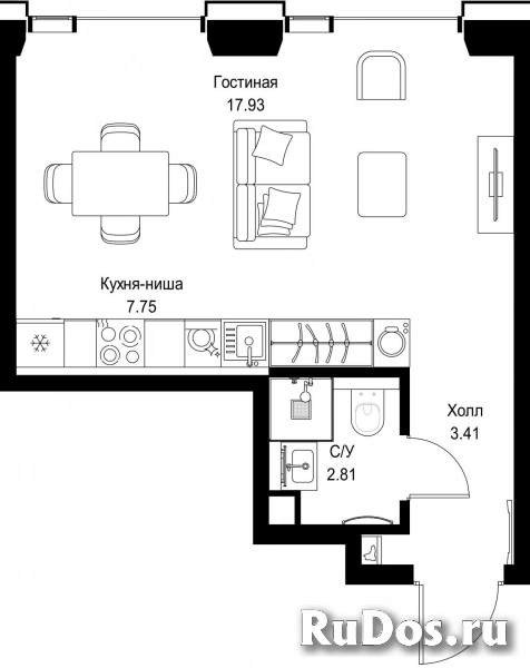 Продам 1 комнатную квартиру 31.9 м2 фотка