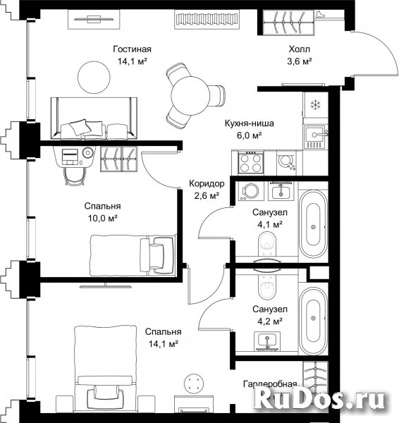 Продам 2 комнатную квартиру 61.5 м2 фотка
