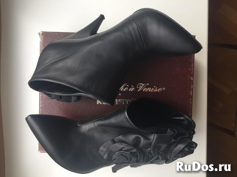 Ботильоны kalise италия 39 размер черные кожа женские кожаные в фотка