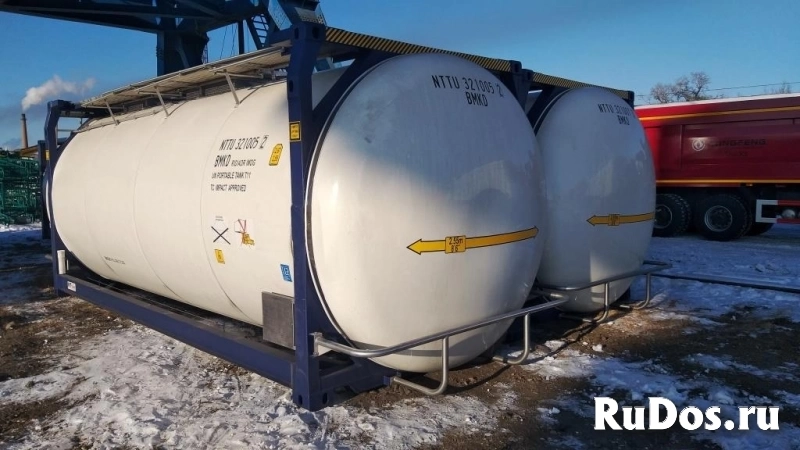 Танк-контейнер модель Т11 SWAP объём 31м3 для наливных грузов, с утеплителем и пароподогревом. изображение 3
